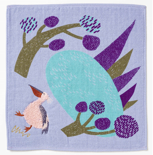 MoritaMiW Fluffy Towel Handkerchief - Pelican